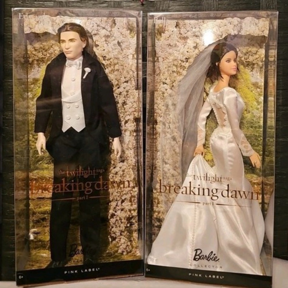 Barbie Pink Label Bella & Edward Wedding Dolls Twilight Breaking Dawn NIB
